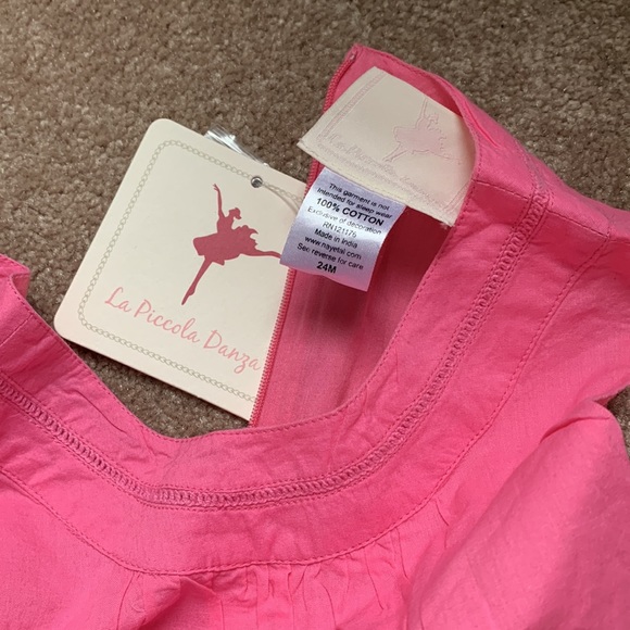 La Piccolo Danza pink ruffle dress and bloomers size 24 months - Picture 4 of 8